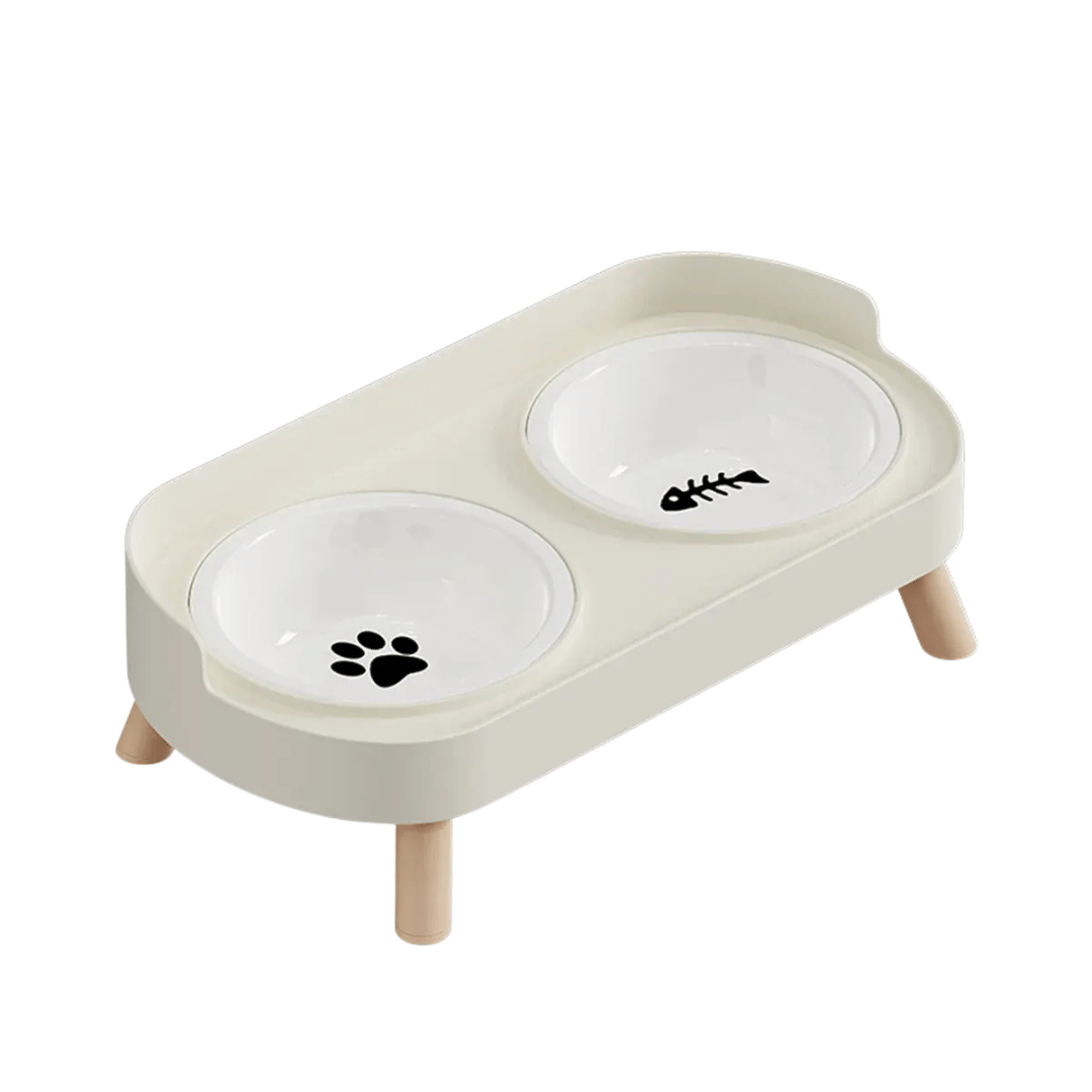 Edelstahl Doppelnapf – Farbiger Futter - & Wassernapf für Katzen & Hunde, rutschfest - fellfunk.de