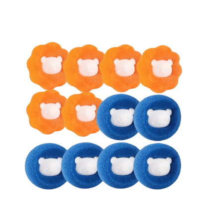 Fellfunk Waschbälle – Wiederverwendbare Tierhaar - Entferner für Waschmaschine & Trockner, fangen Fussel, Haare & Flusen zuverlässig auf - fellfunk.de