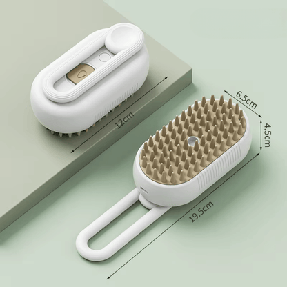 Fellfunk SteamBrush 3 - in - 1 Haustierbürste mit Dampf – Elektrische Bürste für sanftes Entwirren, Fellpflege & Massage - fellfunk.de