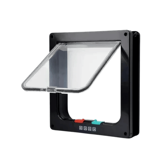 Fellfunk 4 - Wege Katzenklappe – Wetterfeste Tür für Katzen bis 9 kg, mit Sicherheitsverschluss – für Türen, Garagen & Schränke - fellfunk.de