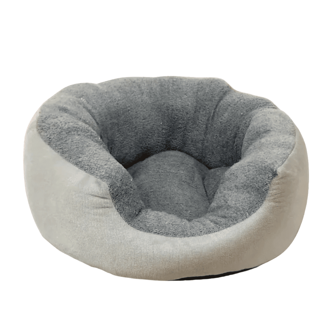 Orthopädisches Plüschbett mit Rückenlehne – Gelenkschonendes Haustiersofa für Katzen & Hunde - fellfunk.de