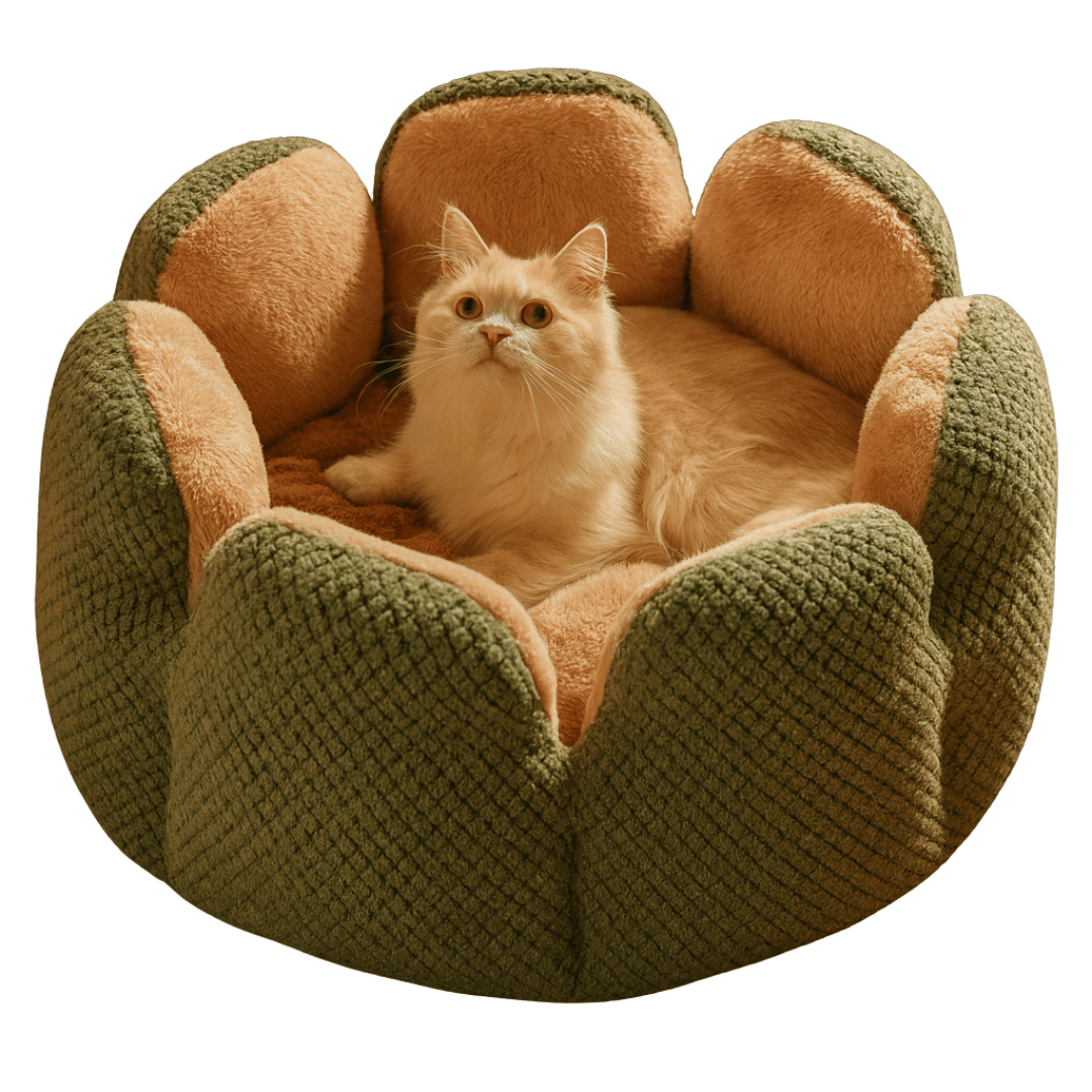 Kuscheliges Blütenbett für Katzen & kleine Hunde - perfekt für den Winter - fellfunk.de