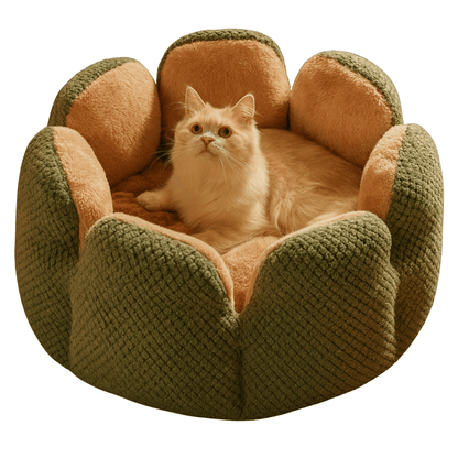 Kuscheliges Blütenbett für Katzen & kleine Hunde - perfekt für den Winter - fellfunk.de