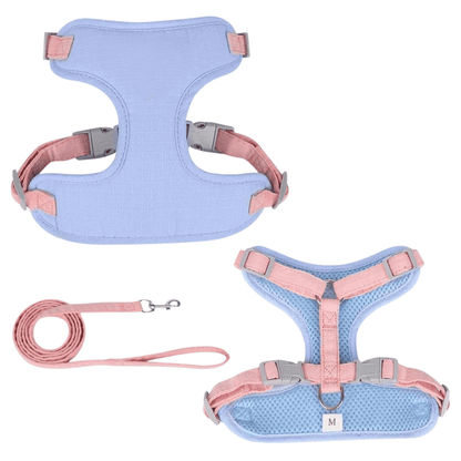 Fellfunk EasyStep Harness für Katzen & kleine Hunde – Flexibles Leinen - Geschirr - Set für Outdoor - Walks mit Sicherheitsverschluss - fellfunk.de