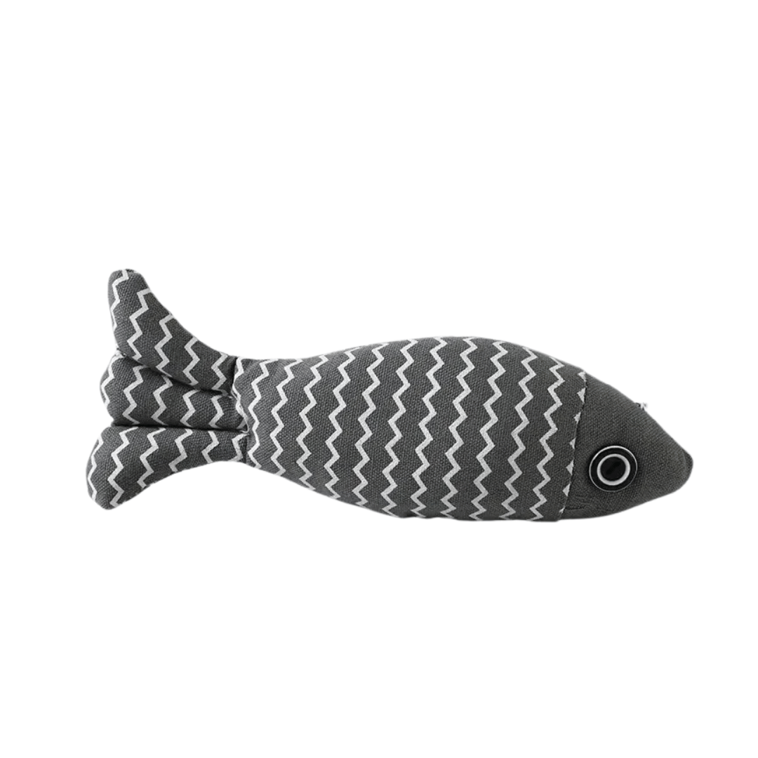 Fellfunk FlossyBite Fischspielzeug mit Catnip – Interaktives Katzenspielzeug zur Zahnpflege, Bewegung & Entspannung - fellfunk.de