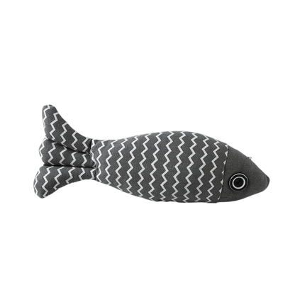 Fellfunk FlossyBite Fischspielzeug mit Catnip – Interaktives Katzenspielzeug zur Zahnpflege, Bewegung & Entspannung - fellfunk.de