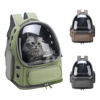 Katzenrucksack Transparent – Belüftete Reisetasche für Katzen & kleine Haustiere - fellfunk.de