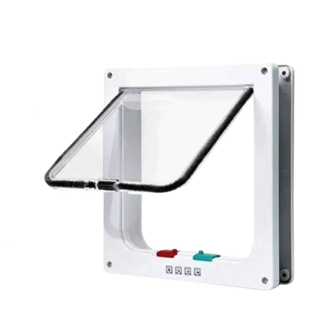 Fellfunk 4 - Wege Katzenklappe – Wetterfeste Tür für Katzen bis 9 kg, mit Sicherheitsverschluss – für Türen, Garagen & Schränke - fellfunk.de