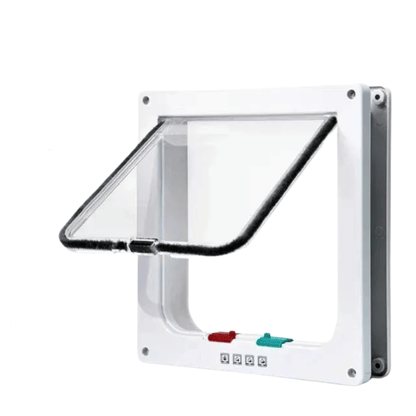 Fellfunk 4 - Wege Katzenklappe – Wetterfeste Tür für Katzen bis 9 kg, mit Sicherheitsverschluss – für Türen, Garagen & Schränke - fellfunk.de