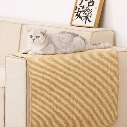 Wand - Kratzbrett – Robustes Sisalbrett für Katzen zur Krallenpflege & Möbel - Schutz, einfach montierbar & ideal für aktives Training - fellfunk.de