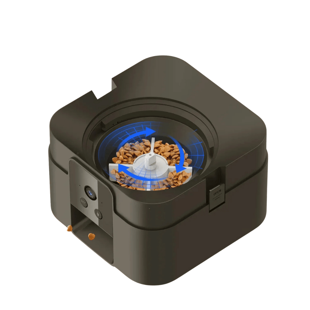 Fellfunk Smart Futterspender 2 L – Automatischer WiFi - Futterautomat mit Kamera & App - Steuerung für Katze & Hund – flexible Fernfütterung - fellfunk.de