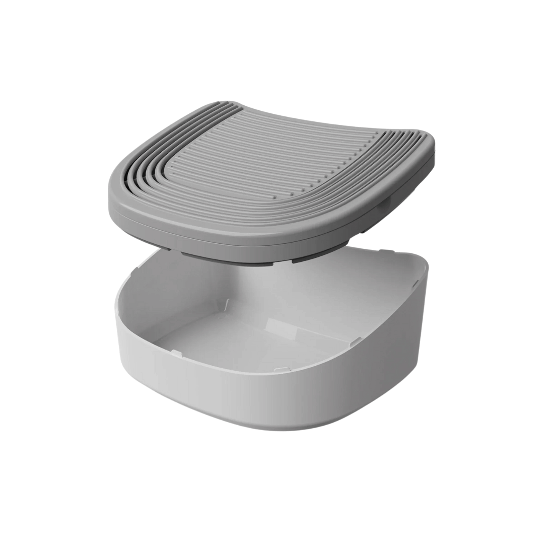 3 - in - 1 Cat Stepper – Anti - Rutsch Rampe mit Streuauffang & Stauraum, perfekt für die Furoomate Selbstreinigende Katzentoilette - fellfunk.de