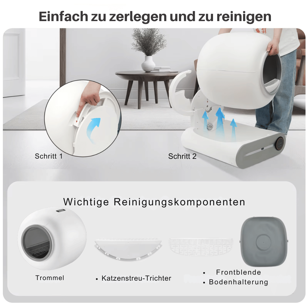 Fellfunk CleanBox Pro – Automatische Katzentoilette mit App & 65L Kapazität - fellfunk.de