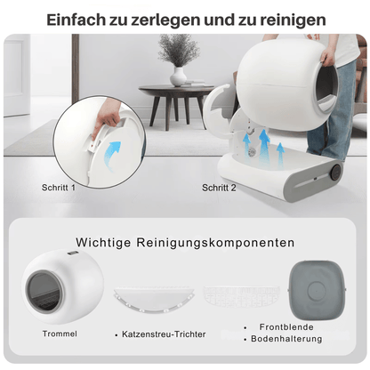 Fellfunk CleanBox Pro – Automatische Katzentoilette mit App & 65L Kapazität - fellfunk.de