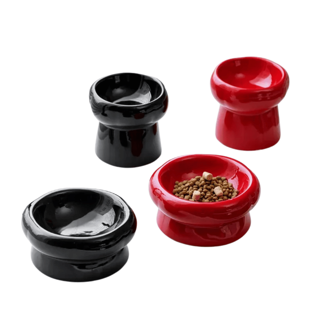 Fellfunk PureLift – Stilvoller Keramiknapf mit Erhöhung für gesunde Fresshaltung bei Katzen & kleinen Hunden - fellfunk.de