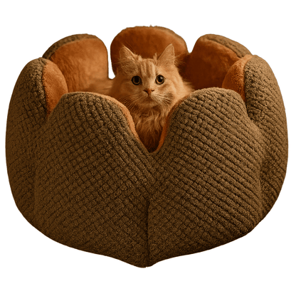 Kuscheliges Blütenbett für Katzen & kleine Hunde - perfekt für den Winter - fellfunk.de