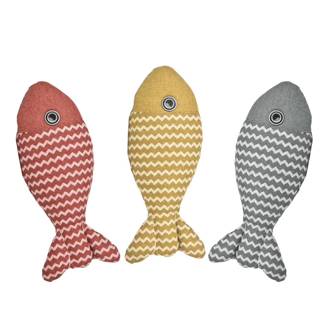 Fellfunk FlossyBite Fischspielzeug mit Catnip – Interaktives Katzenspielzeug zur Zahnpflege, Bewegung & Entspannung - fellfunk.de