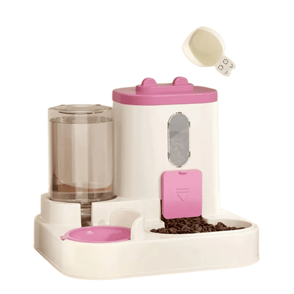 Fellfunk AquaFeeder – Kombinierter Futter - & Wasserspender für Katzen mit niedlichem Design & Anti - Rutsch - Funktion - fellfunk.de