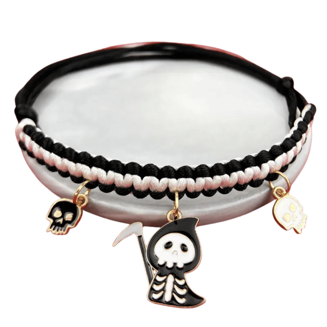 Halloween Halsband – Handgefertigtes Breakaway - Halsband für Katzen & kleine Hunde mit Kürbis - & Geisteranhänger, sicher & stylisch - fellfunk.de