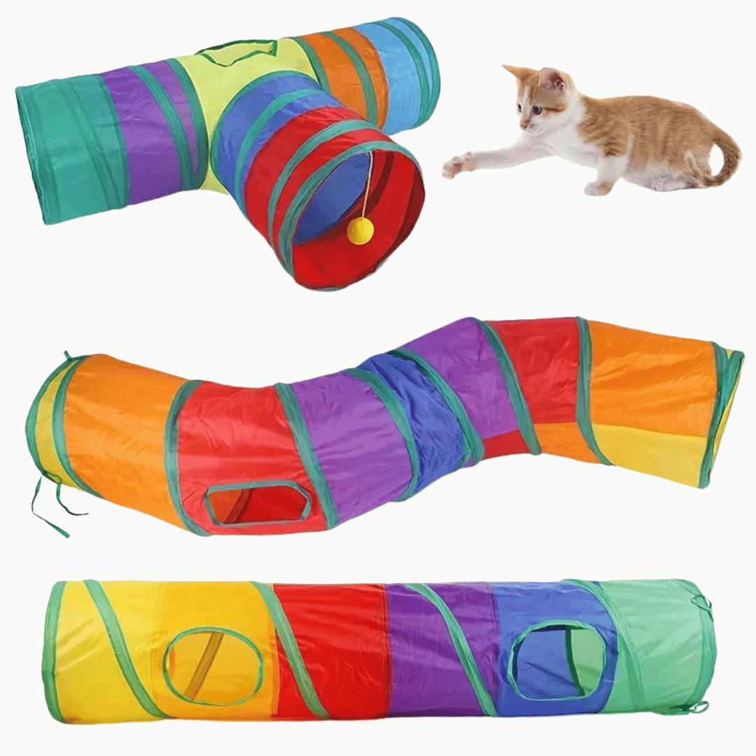 Cat Tunnel Foldable Cat Tunnel Pet Supplies Cat S T Y Pass Play Tunnel Cat Toy Breathable Drill Barrel for Indoor loud paper - fellfunk.de