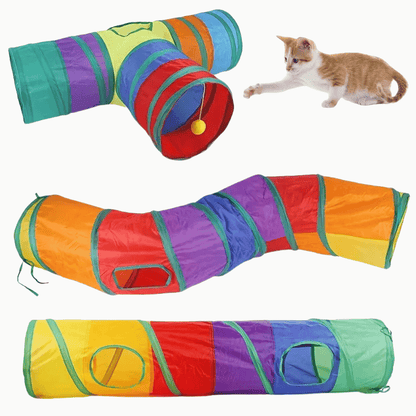 Cat Tunnel Foldable Cat Tunnel Pet Supplies Cat S T Y Pass Play Tunnel Cat Toy Breathable Drill Barrel for Indoor loud paper - fellfunk.de