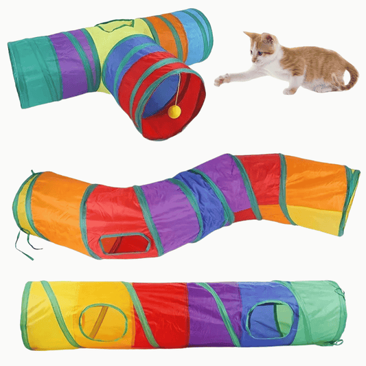 Cat Tunnel Foldable Cat Tunnel Pet Supplies Cat S T Y Pass Play Tunnel Cat Toy Breathable Drill Barrel for Indoor loud paper - fellfunk.de