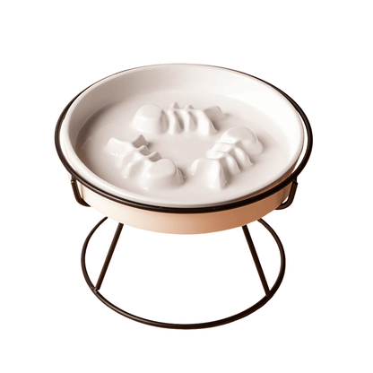 Fellfunk KeramikFutter – Erhöhter Napf für Hunde & Katzen mit Standfuß für gesunde Haltung beim Fressen & Trinken - fellfunk.de