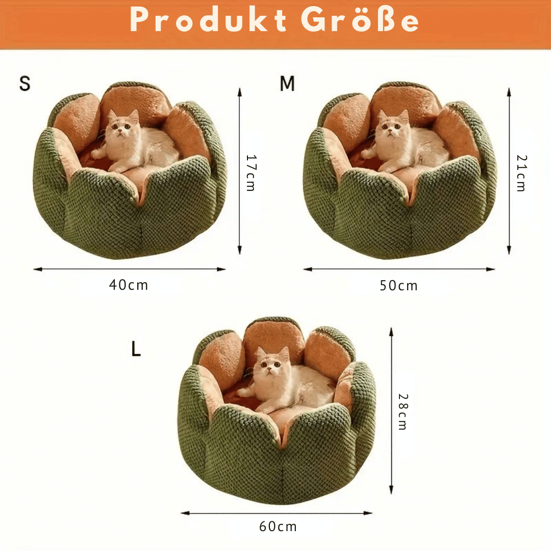 Kuscheliges Blütenbett für Katzen & kleine Hunde - perfekt für den Winter - fellfunk.de