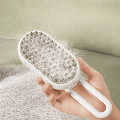 Fellfunk SteamBrush 3 - in - 1 Haustierbürste mit Dampf – Elektrische Bürste für sanftes Entwirren, Fellpflege & Massage - fellfunk.de