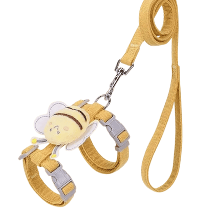 Katzen-Geschirr Set – Verstellbares Geschirr mit Leine & Halsband bequem & sicher für Spaziergänge