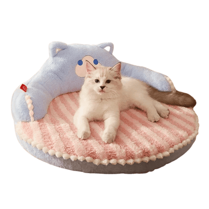 Katzenbett – Weiches, strapazierfähiges Haustierbett mit herausnehmbarem Kissen, ideal für Katzen & kleine bis mittlere Hunde - fellfunk.de