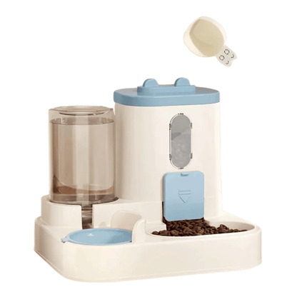 Fellfunk AquaFeeder – Kombinierter Futter - & Wasserspender für Katzen mit niedlichem Design & Anti - Rutsch - Funktion - fellfunk.de