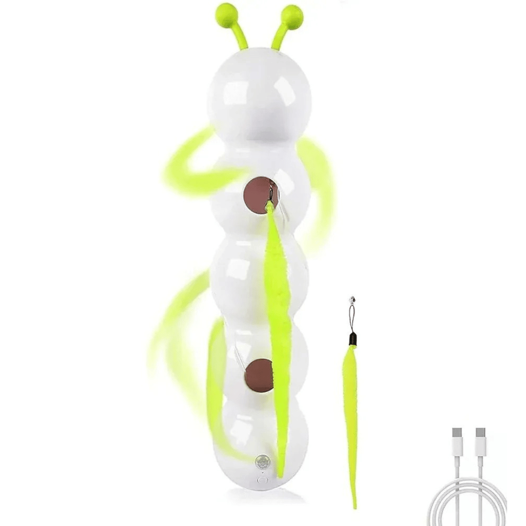 Cat Stick Pro – Intelligente Katzenangel mit austauschbarem Beute - Schwanz, automatisch schwingend & ideal für Mehrkatzen - Haushalte - fellfunk.de