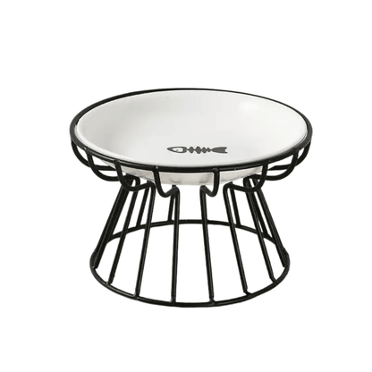 Fellfunk KeramikFutter – Erhöhter Napf für Hunde & Katzen mit Standfuß für gesunde Haltung beim Fressen & Trinken - fellfunk.de