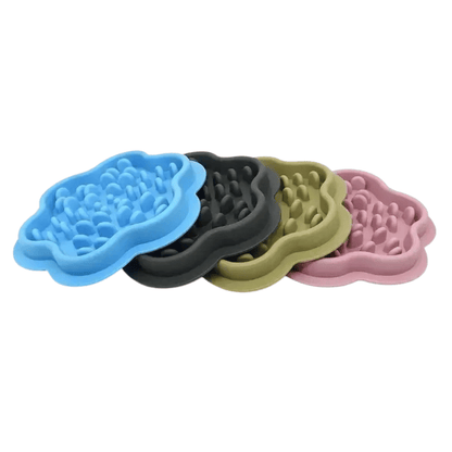 Langsam - Fressnapf für Hunde & Katzen – Silikon Futterschale gegen hastiges Fressen - fellfunk.de