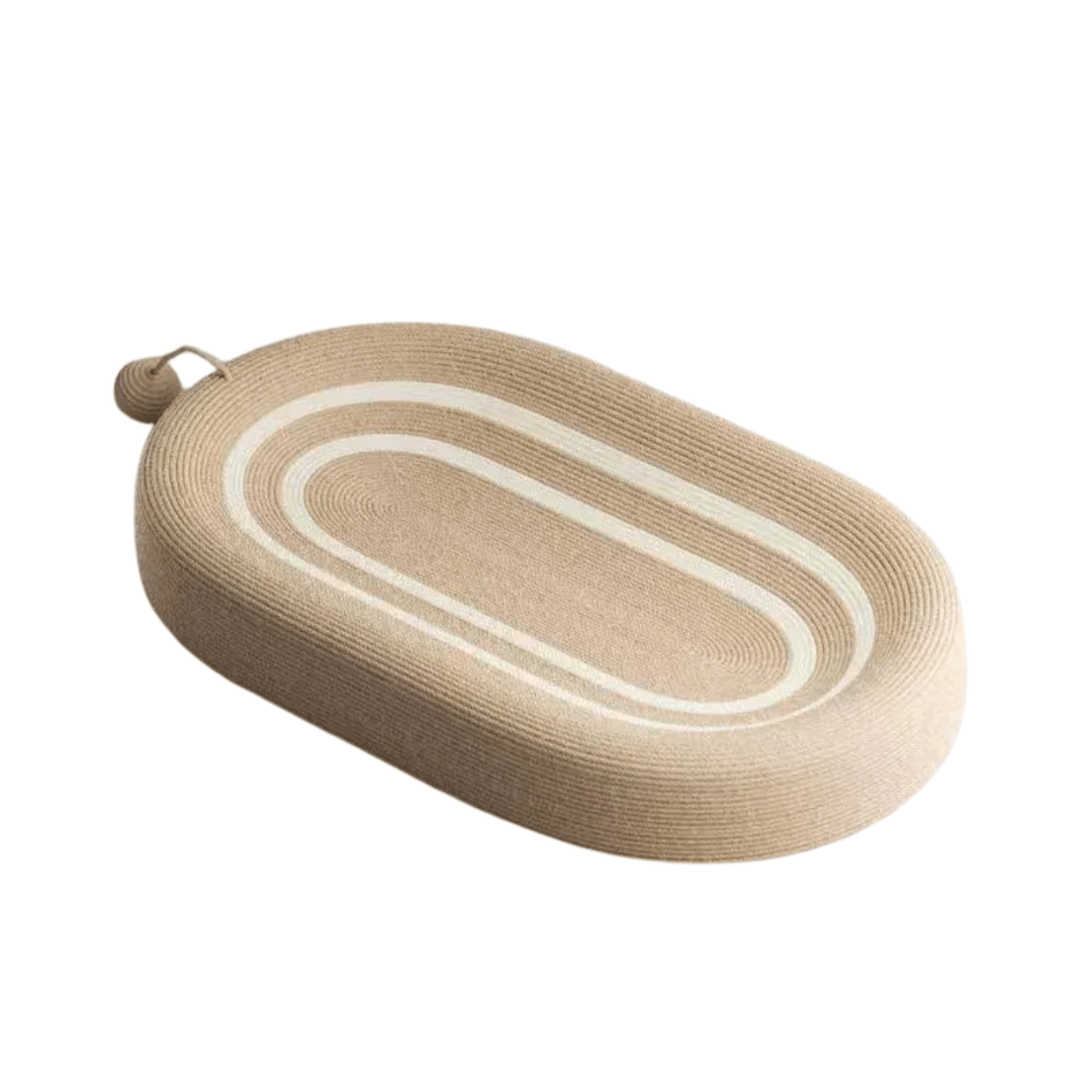 Sisal - Kratzbett – Großes Katzenbett & Kratzbrett in einem, bequemes Nest für Indoor - Katzen zur Krallenpflege, Entspannung & Spielspaß - fellfunk.de