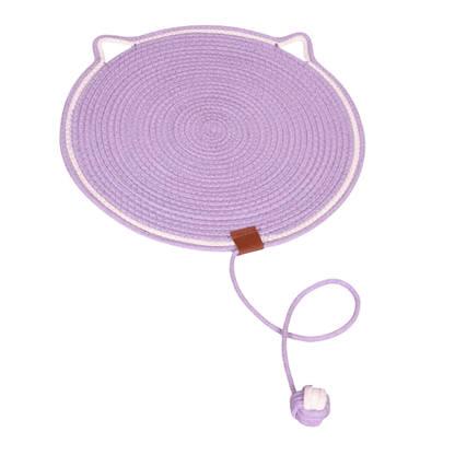 Kratzmatte – Robuste Baumwollseil - Matte für Katzen zur Krallenpflege & Beschäftigung, langlebig, rutschfest & ideal für Möbel - Schutz - fellfunk.de