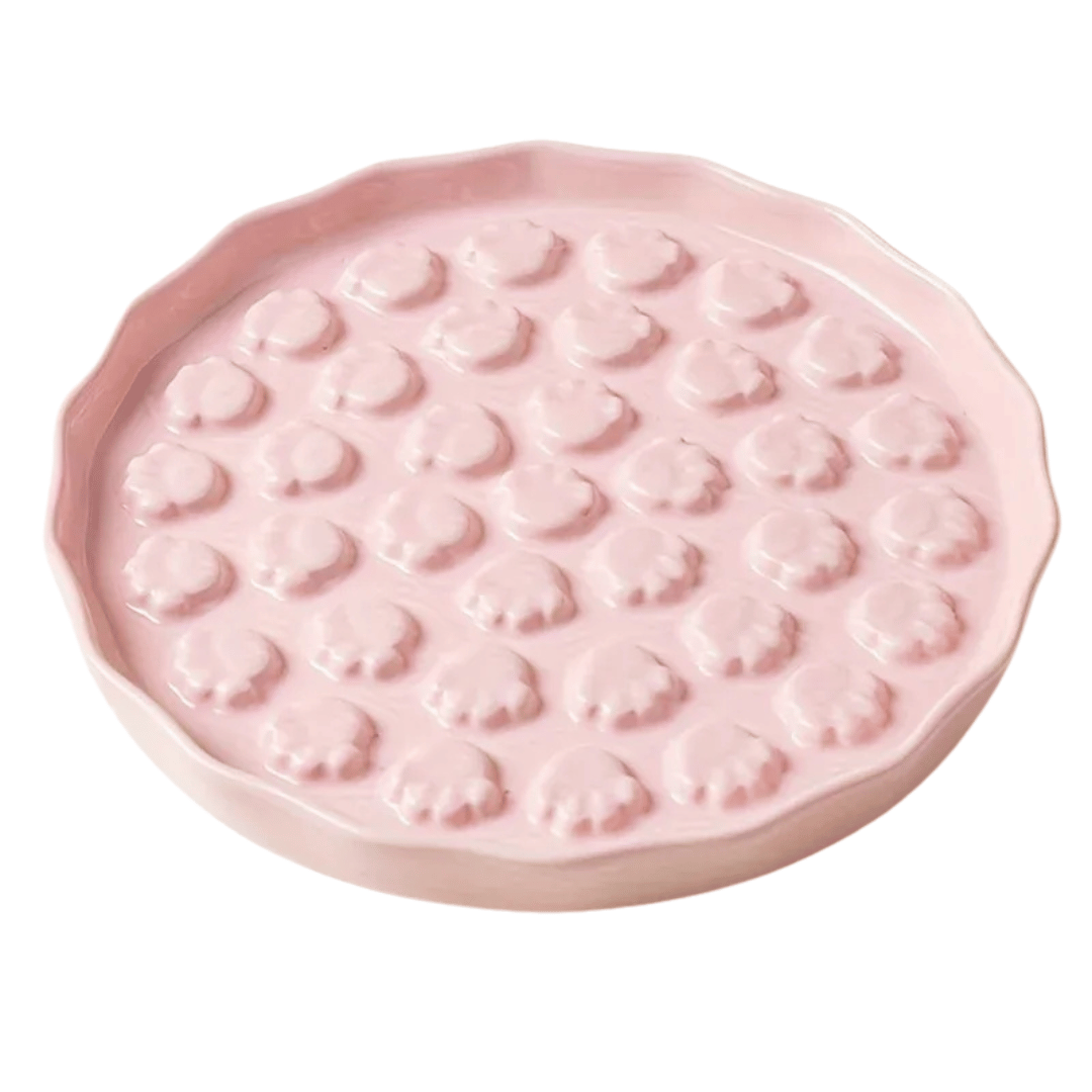 Slow Feed Pfoten Keramiknapf für Katzen & kleine Hunde - gesundes Fressen, bessere Verdauung