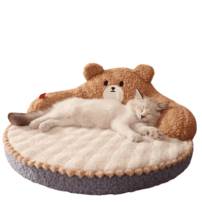 Katzenbett – Weiches, strapazierfähiges Haustierbett mit herausnehmbarem Kissen, ideal für Katzen & kleine bis mittlere Hunde - fellfunk.de