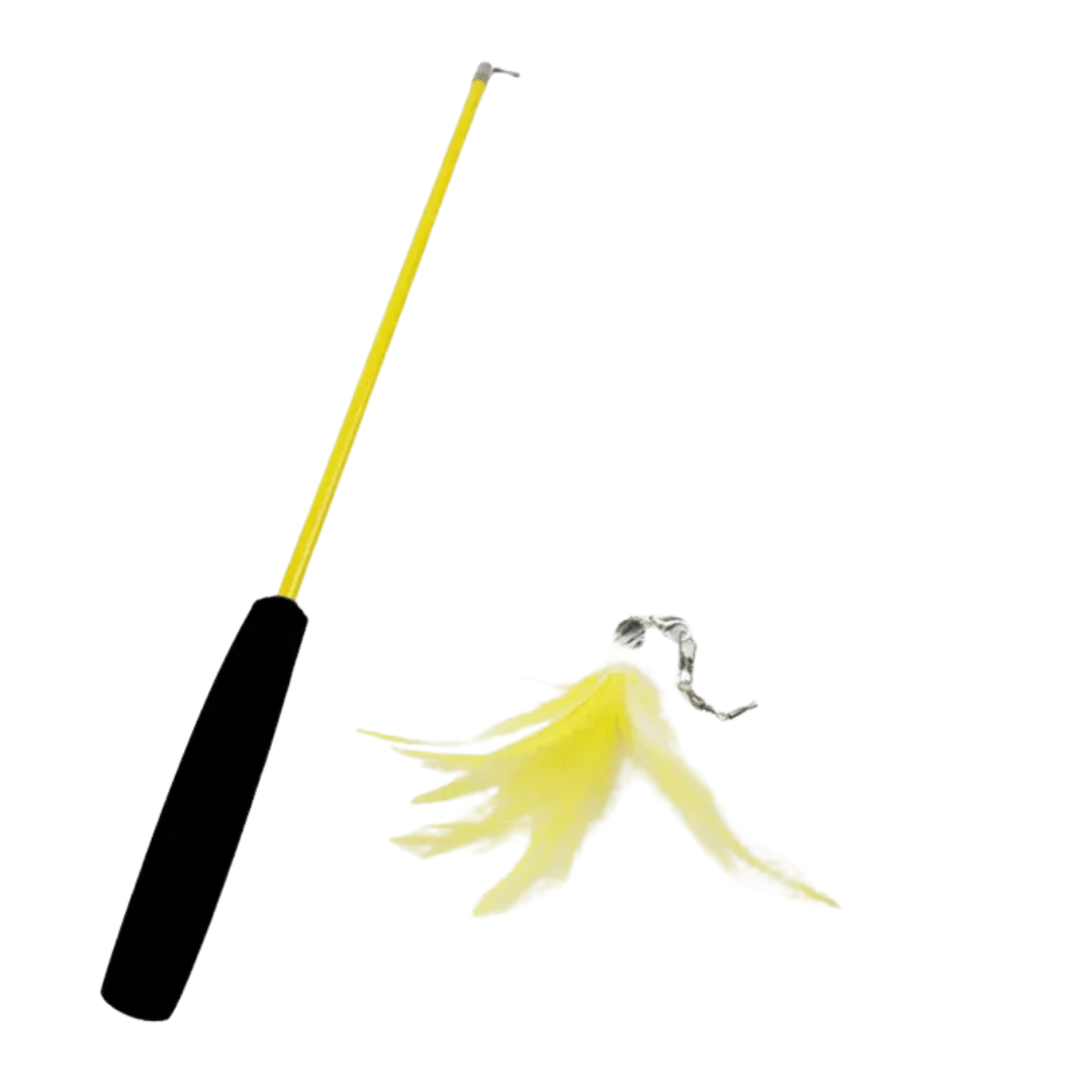 Teleskop-Katzenangel: 3-Segment-Spielstab für interaktives Katzenspiel & Training