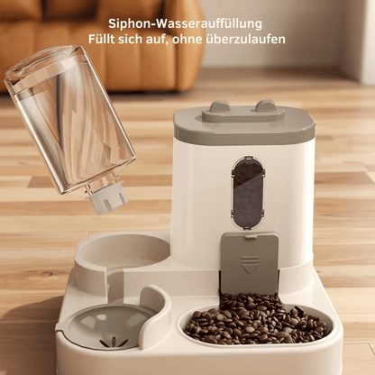 Fellfunk AquaFeeder – Kombinierter Futter - & Wasserspender für Katzen mit niedlichem Design & Anti - Rutsch - Funktion - fellfunk.de