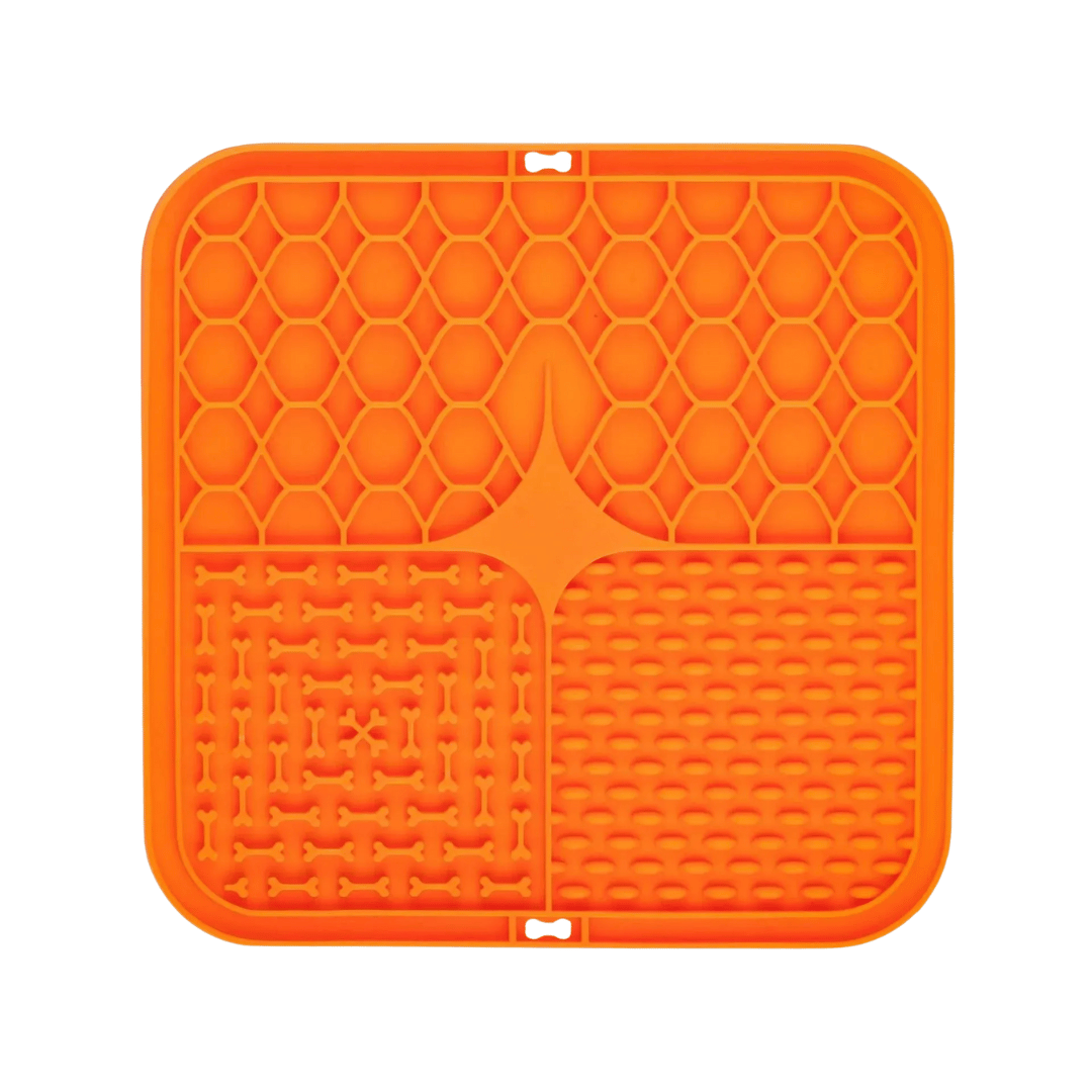 Schleckmatte – Anti - Schling Napf für Katzen & Hunde, ideal für Joghurt, Nassfutter & Snacks, fördert langsames Fressen & Entspannung - fellfunk.de