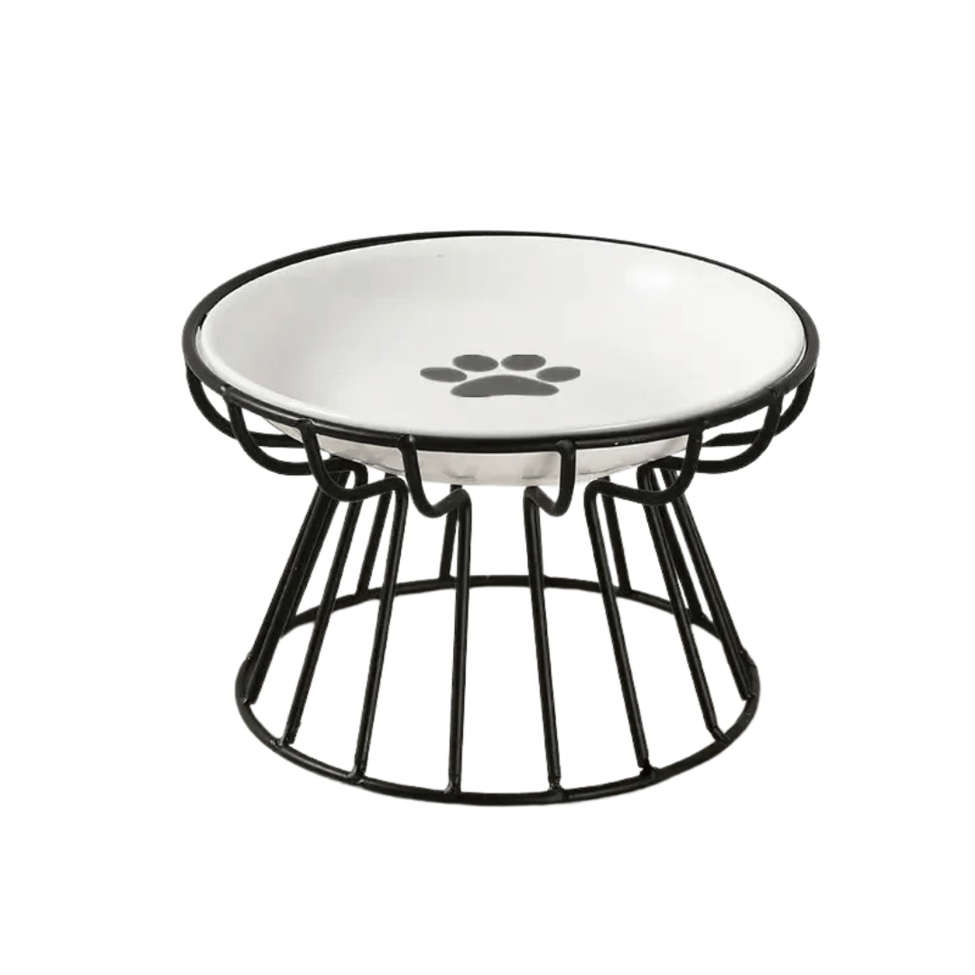 Fellfunk KeramikFutter – Erhöhter Napf für Hunde & Katzen mit Standfuß für gesunde Haltung beim Fressen & Trinken - fellfunk.de