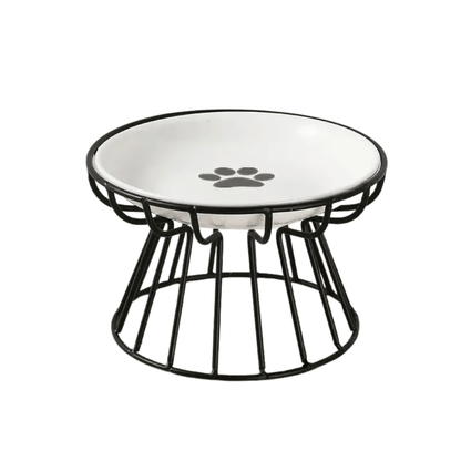 Fellfunk KeramikFutter – Erhöhter Napf für Hunde & Katzen mit Standfuß für gesunde Haltung beim Fressen & Trinken - fellfunk.de