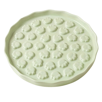 Slow Feed Pfoten Keramiknapf für Katzen & kleine Hunde - gesundes Fressen, bessere Verdauung