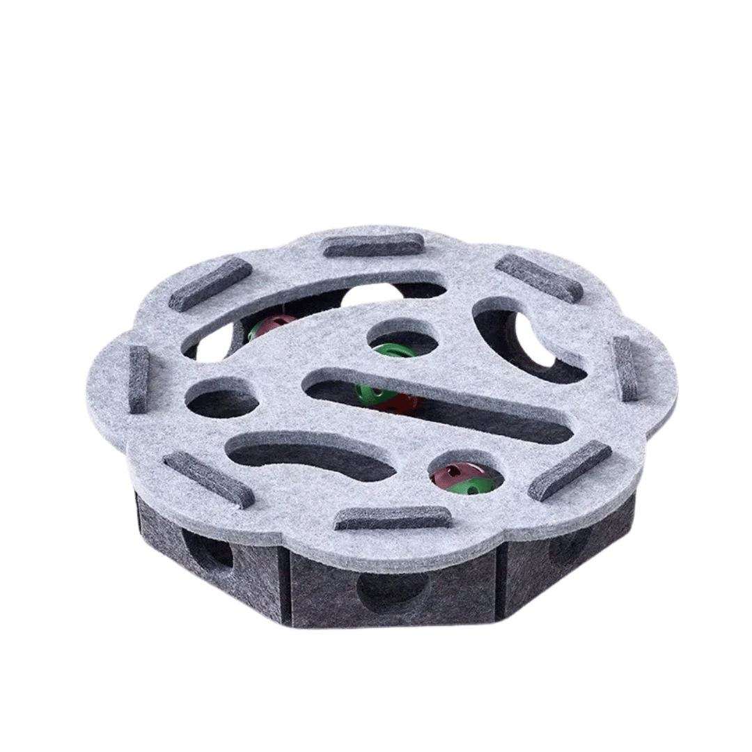 Fellfunk Scratchy – Katzen - Kratzpfosten aus Sisal mit Spielzeug zur Förderung von Bewegung & natürlichem Verhalten - fellfunk.de