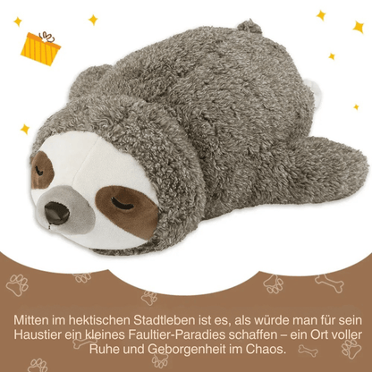 Welpenspielzeug mit Herzschlag – Beruhigendes Faultier Kuscheltier als Weihnachtsgeschenk - fellfunk.de