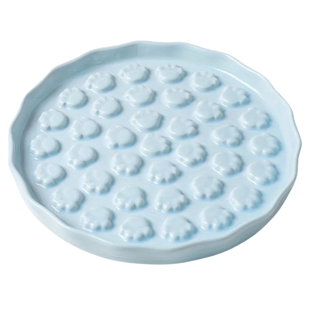 Slow Feed Pfoten Keramiknapf für Katzen & kleine Hunde - gesundes Fressen, bessere Verdauung