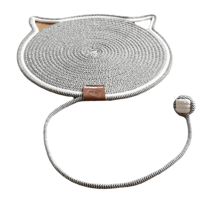 Kratzmatte – Robuste Baumwollseil - Matte für Katzen zur Krallenpflege & Beschäftigung, langlebig, rutschfest & ideal für Möbel - Schutz - fellfunk.de