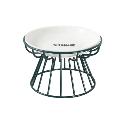 Fellfunk KeramikFutter – Erhöhter Napf für Hunde & Katzen mit Standfuß für gesunde Haltung beim Fressen & Trinken - fellfunk.de